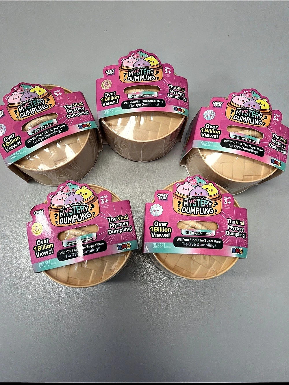 RMS MINI Mystery Dumpling Tie Dye Edition Set of 5 Tie Dye Edition Toys